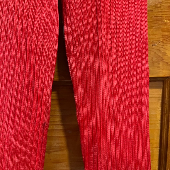 Escada Vibrant Red V-Neck Ribbed Sweater - Picture 8 of 8